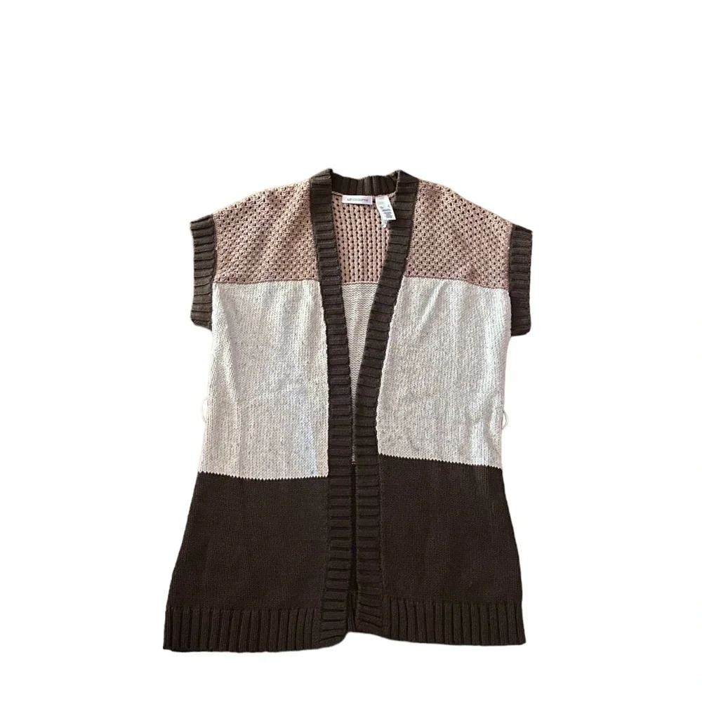 Liz Claiborne Women’s Open Knitted‎ Cardigan Sweater Vest Size Small